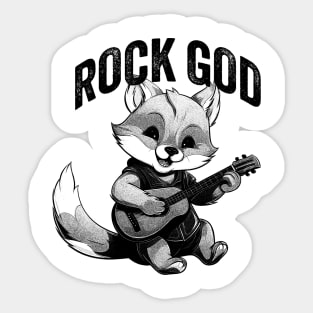 Rock God Fox Sticker